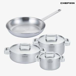 316STS 통5중 16cm 양수냄비+20cm 양수냄비+24cm 전골냄비+28cm후라이팬