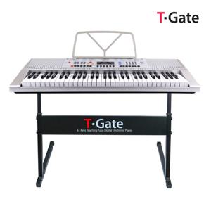 61건반 교습용 디지털 피아노 TYPE B 실버 + 악보대 + 블랙스탠드 세트