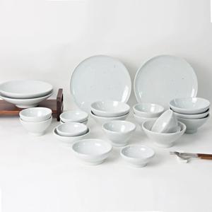핸드메이드 분청도자기 고백자 그릇세트 6인 22p