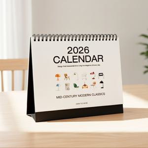 2026년 미드센추리 탁상 아트 캘린더 달력