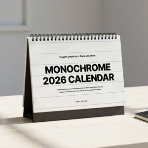 2026년 모노크롬 탁상 아트 캘린더 달력