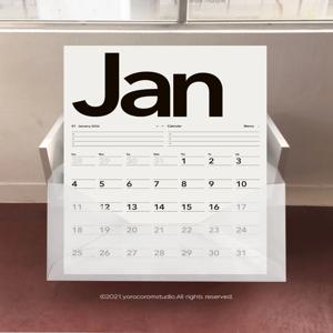 2026년 모던달력 모노톤 심플 미니멀인테리어 낱장달력 Minimalist