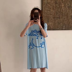 해피 캡내장 브라캡 노브라 원피스 여름 반팔 임산부 빅사이즈 잠옷 홈웨어 파자마