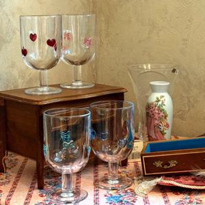 [1+1]차밍 고블렛 주스 맥주 와인 아이스 아메리카노 유리 컵 잔 총2p