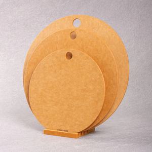 데일리 우드 원목 압축 도마 내추럴 원형 플레이트 3종 세트