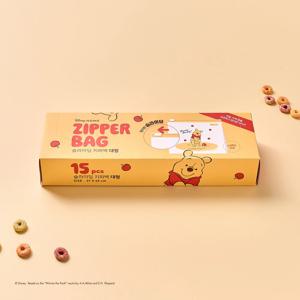 디즈니 푸 슬라이딩 지퍼백 대 15매