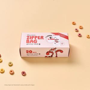 디즈니 푸 슬라이딩 지퍼백 롱 20매