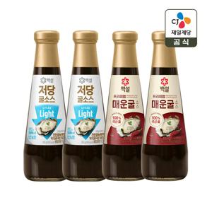 백설 저당 굴소스 350g x2개+매운 굴소스 350g x2개