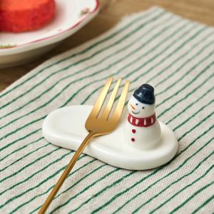 홀리베어 수저받침 눈사람