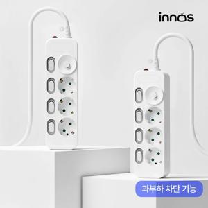 고용량 안전 멀티탭 3500W 화재예방 개별 스위치 멀티콘센트 4구, 2m