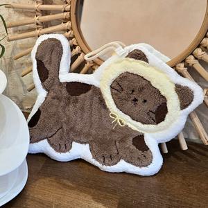 브라우니 핸드타올 주방 고리수건 극세사 손타올 집들이선물