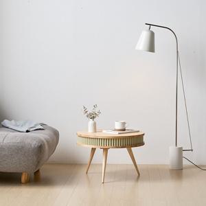 리듬우드 원목 템바보드 침실 거실 사이드 원형테이블 600