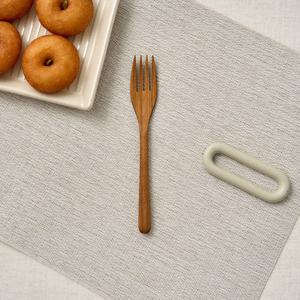 L 티크우드 디저트 포크