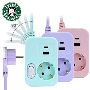 납작 멀티탭 디자인 인테리어 플러그 고용량 1구 C타입 USB 스윙탭 1.5m 3color