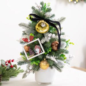 크리스마스 미니트리 화분 완제품 풀세트 골든벨 산타 올PE set 45cm 장식