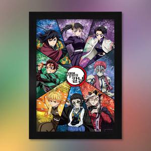 귀멸의 칼날 격전 직소퍼즐 액자세트 1000피스 극장판