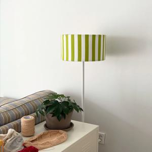 이케아 조명 링스타 커버 33cm 스트라이프 올리브 / 전등 갓 교체 램프쉐이드 카페조명