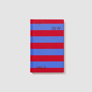 YWD 다이어리 만년형-06 레드 블루 + 카드 캘린더