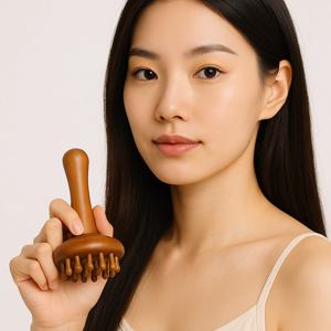 우드 핸디 괄사 두피 바디 경락 순환 마사지