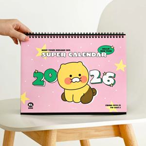 카카오프렌즈 춘식이 2026 A4 사이즈 탁상 캘린더