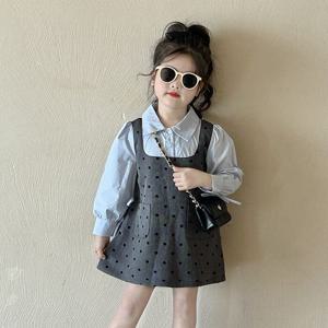 데인 도트 카라 원피스 R15420