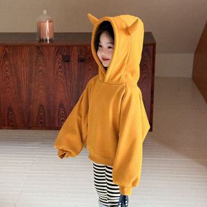 귀달이 후드 기모 티셔츠 R15466