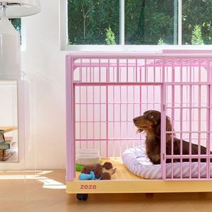 [해외] 가정용 반려견 강아지 실내 이동식 펜스 하우스 케이지