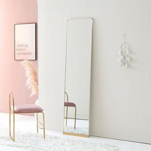 좁은원룸 슬림라인 코너둥근 메탈바 전신거울(400 3색)