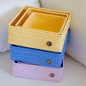 캐롤 정사각 악세사리 화장품 소품 트레이 (3사이즈 7컬러)