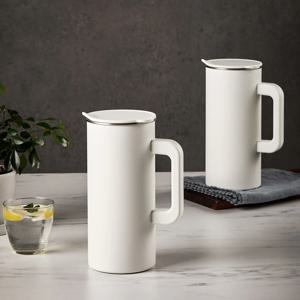ON 1+1 모던 스테인리스 304 냉장고물병 1.5L 크림