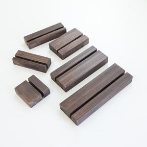 컬러 원목 명함꽂이 사진 엽서 카드 달력 거치대 다크월넛