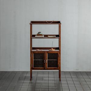 [리퍼] 이카 원목 유리문 선반 수납장 02