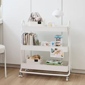 재크 와이드 트롤리 이동식 수납 웨건 바퀴 이동형 카트