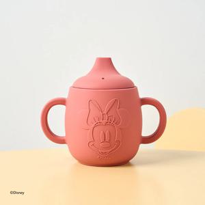 디즈니 미니 자기주도 실리콘 스파우트 양손 빨대컵