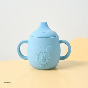 디즈니 미키 자기주도 실리콘 스파우트 양손 빨대컵
