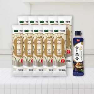 100% 오트밀국수 100g 10봉 X 동원 쯔유 500g 소바 세트