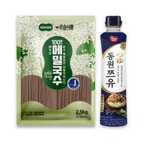 100% 메밀국수 2.5kg X 동원 쯔유 500g 소바 세트