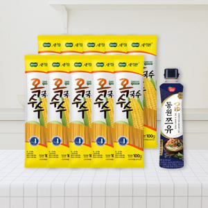 가원 100% 옥수수국수 100g 10봉 X 동원 쯔유 500g 소바 세트