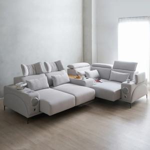 미노 모션소파 전동 리클라이너 5인용 코너형 패브릭 고급형 (콘솔박스 일반형 포함)