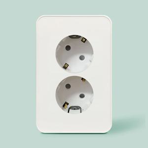 진흥J시리즈 무로고 (화이트) 콘센트 2구