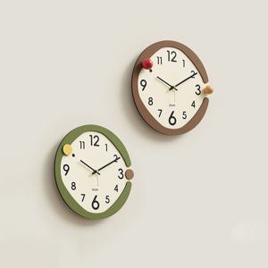 [해외] 빈티지 앤틱 원형 무타공 벽시계 거실 사무실 인테리어 벽걸이 시계 2colors