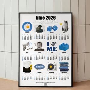 2026 컬러무드 인테리어 감성 캘린더 포스터 홈카페 만드는 소품 - 05.블루 무드