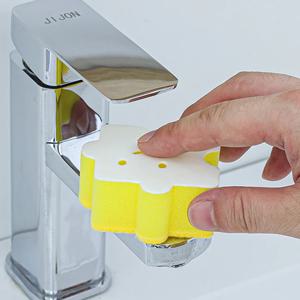 스마일 캐릭터 욕실청소타월 거울타일 청소용품 클리너 세트 큐트 물기 제거 스펀지