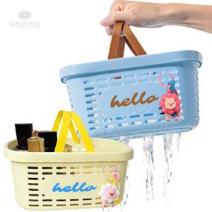 팔레트 물빠지는 목욕바구니 샤워 욕실 스파백 키링포함