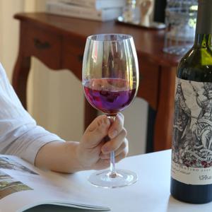 브리티시 레인보우 오로라 홀로그램 와인글라스 유리 와인잔