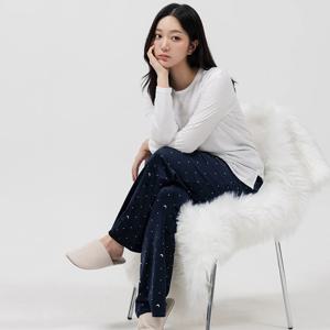 WHP4861 여자 밍크 스판 기모 잠옷 실내복 하의