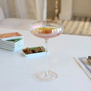 브리티시 레인보우 오로라 홀로그램 와인글라스 유리 칵테일잔