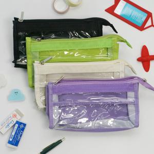 대용량 6단 투명 심플 파우치 필통 ver 2.0