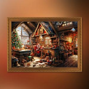 산타의 작업실 직소퍼즐 액자세트 500피스 크리스마스 성탄절 겨울