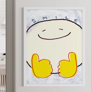 너 진짜 잘하고 있어 응원 스마일 그림 액자 행복 인테리어 장식 WHITE